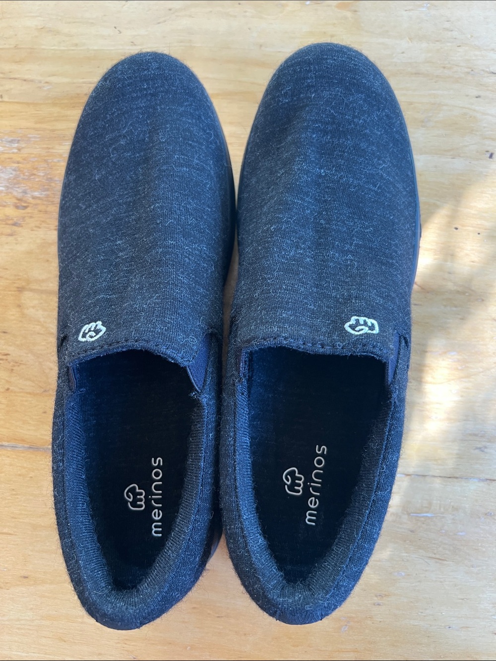 Merinos Cozy Slip-On Wool Shoes in Dark Gray Women’s 37W